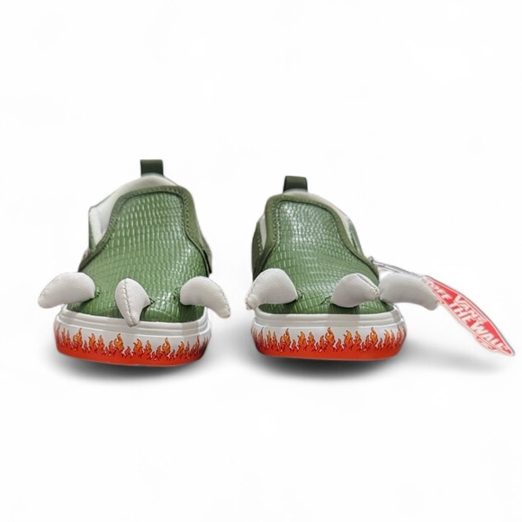 Vans Kids Sneakers with Dinosaur Spikes and Flames - Picture 6 of 6